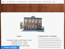 Tablet Screenshot of barrypubliclibrary.org